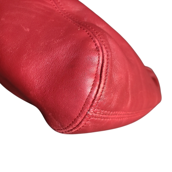 Coach Red Leather Shoulder Bag - Picture 6 of 8